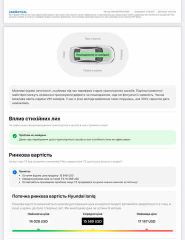 Белый Хендай Ioniq, объемом двигателя 0 л и пробегом 62 тыс. км за 14100 $, фото 59 на Automoto.ua