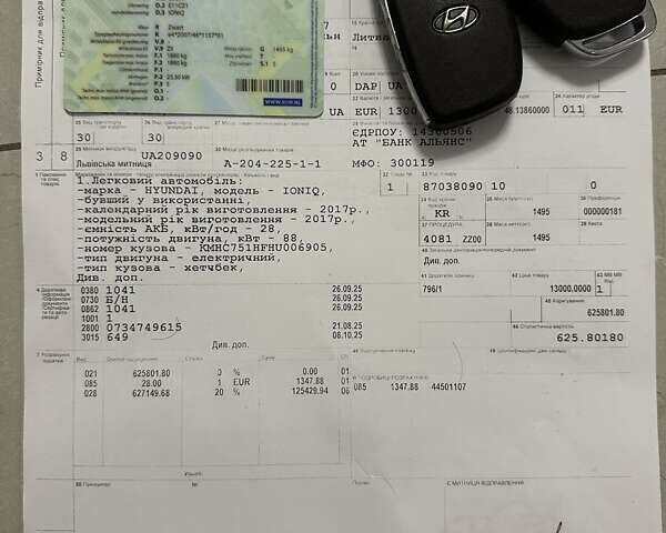 Черный Хендай Ioniq, объемом двигателя 0 л и пробегом 122 тыс. км за 11999 $, фото 73 на Automoto.ua