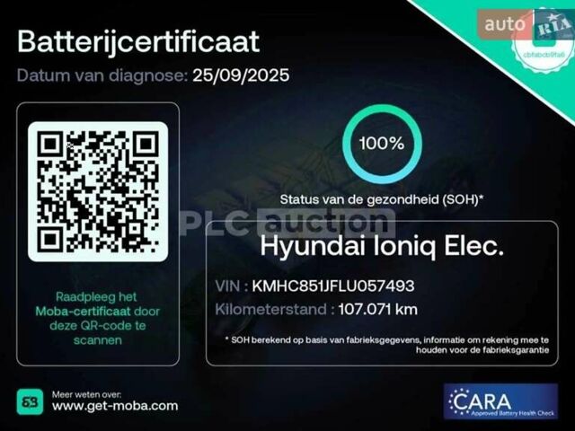 Черный Хендай Ioniq, объемом двигателя 0 л и пробегом 107 тыс. км за 15638 $, фото 2 на Automoto.ua