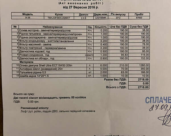 Белый Хендай их35, объемом двигателя 2 л и пробегом 180 тыс. км за 12500 $, фото 37 на Automoto.ua