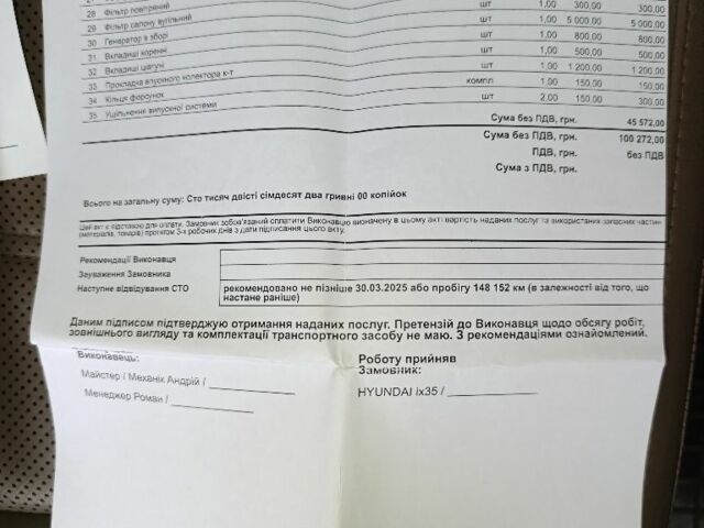 Белый Хендай их35, объемом двигателя 2 л и пробегом 144 тыс. км за 14100 $, фото 13 на Automoto.ua