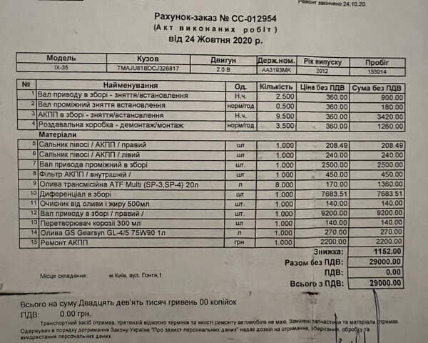 Белый Хендай их35, объемом двигателя 2 л и пробегом 180 тыс. км за 12500 $, фото 30 на Automoto.ua