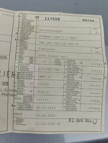 Сірий Хендай іх35, об'ємом двигуна 2 л та пробігом 124 тис. км за 16600 $, фото 100 на Automoto.ua