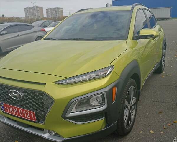 Желтый Хендай Kona, объемом двигателя 1.59 л и пробегом 72 тыс. км за 17400 $, фото 8 на Automoto.ua