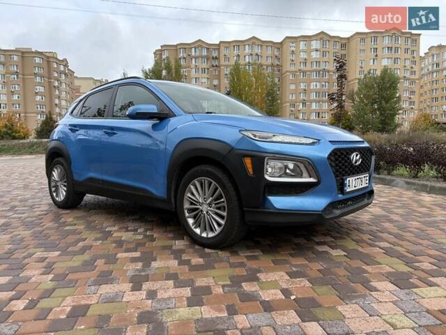Синий Хендай Kona, объемом двигателя 2 л и пробегом 67 тыс. км за 14400 $, фото 2 на Automoto.ua