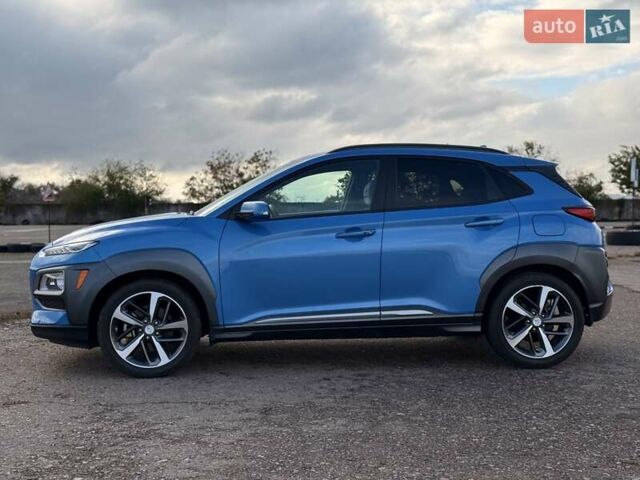 Синий Хендай Kona, объемом двигателя 1.6 л и пробегом 53 тыс. км за 15500 $, фото 3 на Automoto.ua