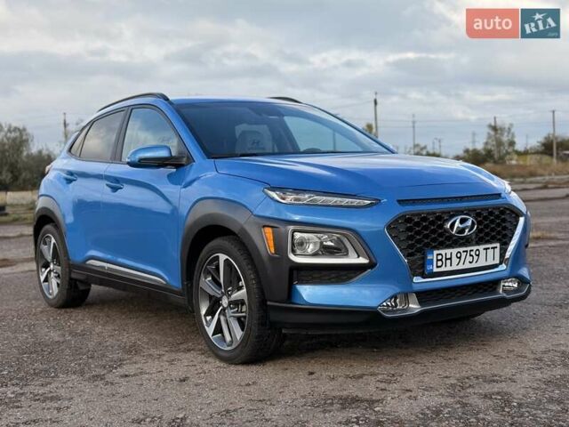 Синий Хендай Kona, объемом двигателя 1.6 л и пробегом 53 тыс. км за 15500 $, фото 4 на Automoto.ua