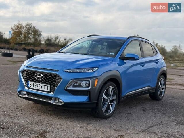 Синий Хендай Kona, объемом двигателя 1.6 л и пробегом 53 тыс. км за 15500 $, фото 1 на Automoto.ua
