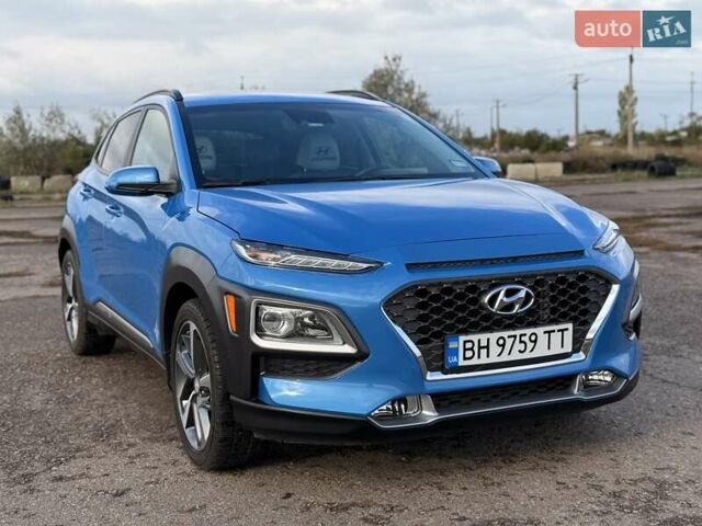 Синий Хендай Kona, объемом двигателя 1.6 л и пробегом 53 тыс. км за 15500 $, фото 5 на Automoto.ua