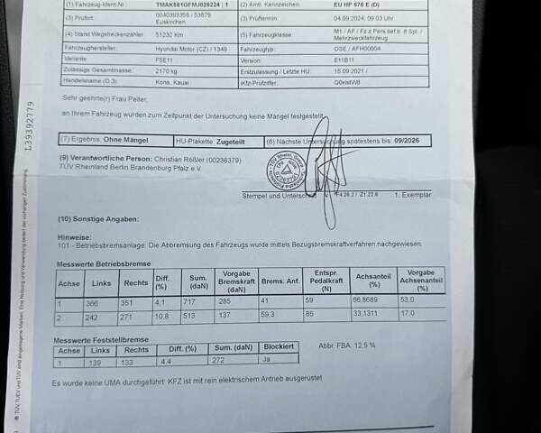 Белый Хендай Kona Electric, объемом двигателя 0 л и пробегом 64 тыс. км за 21499 $, фото 84 на Automoto.ua