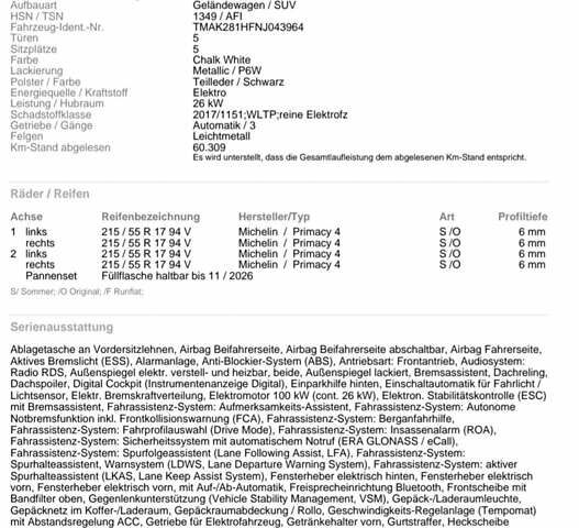 Белый Хендай Kona Electric, объемом двигателя 0 л и пробегом 60 тыс. км за 17700 $, фото 33 на Automoto.ua