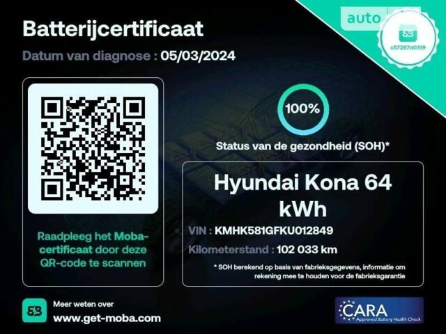 Серый Хендай Kona Electric, объемом двигателя 0 л и пробегом 102 тыс. км за 16999 $, фото 3 на Automoto.ua