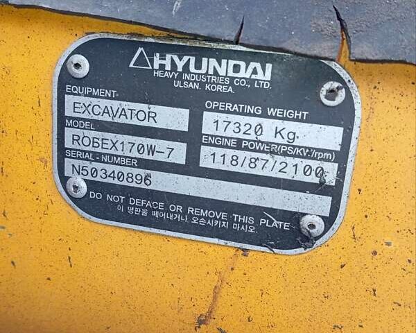 Хендай R170W-7, об'ємом двигуна 0 л та пробігом 100 тис. км за 50000 $, фото 18 на Automoto.ua