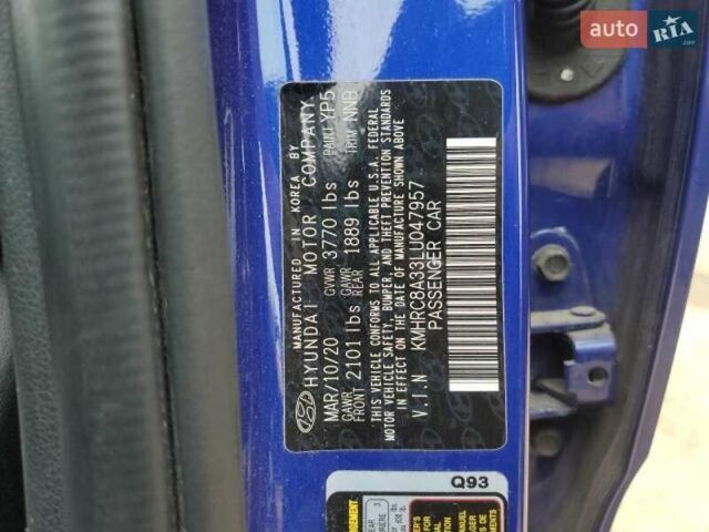 Синий Хендай Venue, объемом двигателя 1.59 л и пробегом 99 тыс. км за 10800 $, фото 7 на Automoto.ua