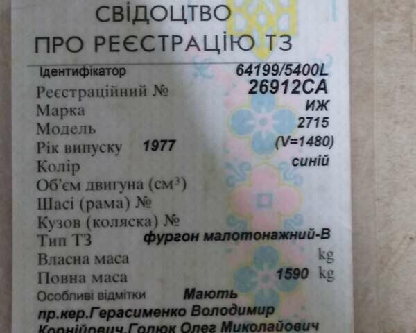 Синий ИЖ 2715, объемом двигателя 1.5 л и пробегом 19 тыс. км за 1250 $, фото 20 на Automoto.ua