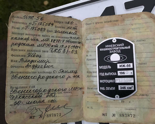 Зеленый ИЖ 56, объемом двигателя 0 л и пробегом 1 тыс. км за 416 $, фото 6 на Automoto.ua