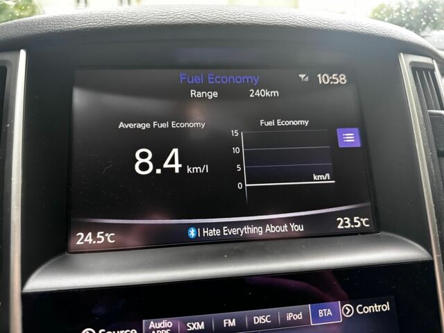 Белый Инфинити Q50, объемом двигателя 3.7 л и пробегом 129 тыс. км за 14000 $, фото 8 на Automoto.ua