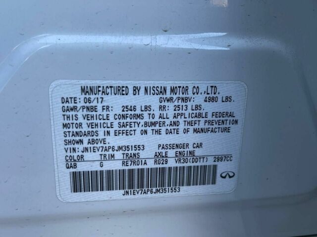 Белый Инфинити Q50, объемом двигателя 3 л и пробегом 82 тыс. км за 15500 $, фото 22 на Automoto.ua