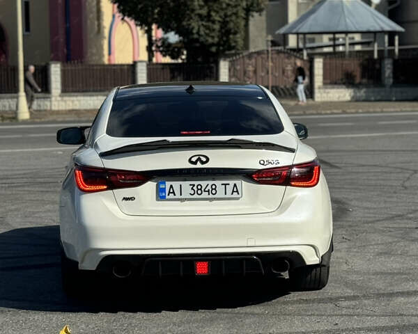 Белый Инфинити Q50, объемом двигателя 3 л и пробегом 87 тыс. км за 19700 $, фото 11 на Automoto.ua