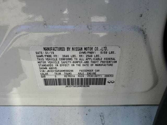 Белый Инфинити Q50, объемом двигателя 0 л и пробегом 78 тыс. км за 4100 $, фото 11 на Automoto.ua