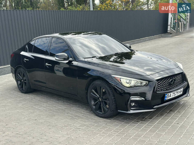 Черный Инфинити Q50, объемом двигателя 3.7 л и пробегом 144 тыс. км за 14999 $, фото 3 на Automoto.ua