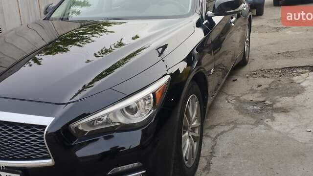 Черный Инфинити Q50, объемом двигателя 3 л и пробегом 200 тыс. км за 18000 $, фото 1 на Automoto.ua