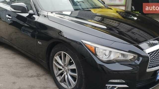 Черный Инфинити Q50, объемом двигателя 3 л и пробегом 200 тыс. км за 18000 $, фото 2 на Automoto.ua