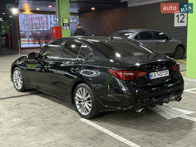 Черный Инфинити Q50, объемом двигателя 3 л и пробегом 64 тыс. км за 21500 $, фото 1 на Automoto.ua