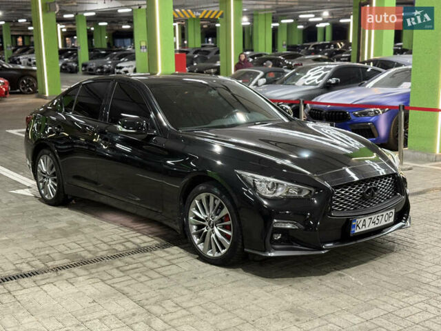 Черный Инфинити Q50, объемом двигателя 3 л и пробегом 64 тыс. км за 21500 $, фото 3 на Automoto.ua