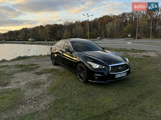 Черный Инфинити Q50, объемом двигателя 3 л и пробегом 75 тыс. км за 23000 $, фото 4 на Automoto.ua