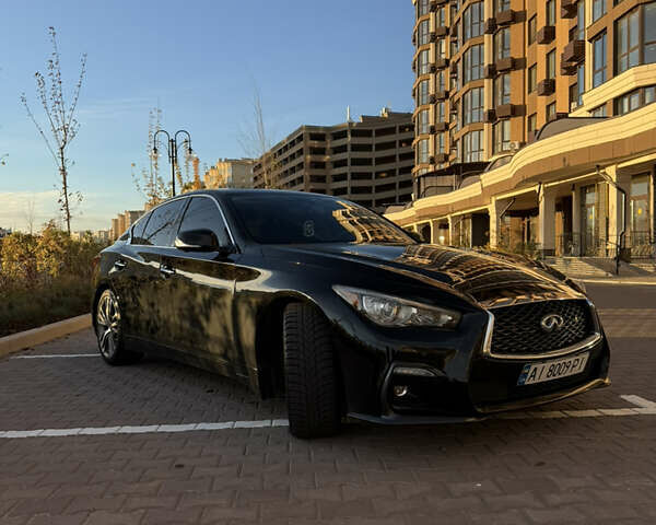 Чорний Інфініті Q50, об'ємом двигуна 3 л та пробігом 82 тис. км за 23000 $, фото 2 на Automoto.ua