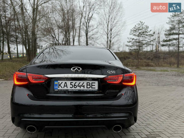 Черный Инфинити Q50, объемом двигателя 1.99 л и пробегом 38 тыс. км за 21500 $, фото 4 на Automoto.ua