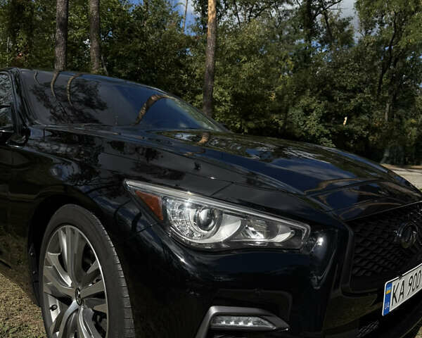 Черный Инфинити Q50, объемом двигателя 3 л и пробегом 92 тыс. км за 19800 $, фото 1 на Automoto.ua