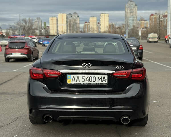 Черный Инфинити Q50, объемом двигателя 1.99 л и пробегом 66 тыс. км за 20000 $, фото 7 на Automoto.ua