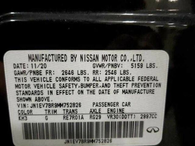 Черный Инфинити Q50, объемом двигателя 0 л и пробегом 67 тыс. км за 4500 $, фото 11 на Automoto.ua