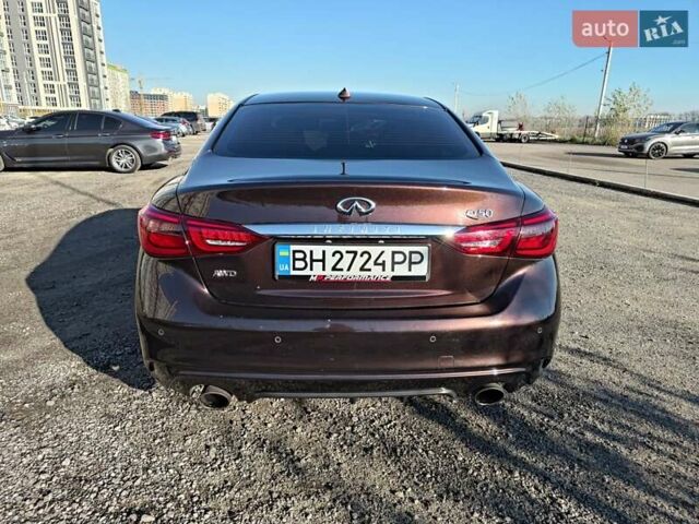 Коричневий Інфініті Q50, об'ємом двигуна 3 л та пробігом 76 тис. км за 17000 $, фото 8 на Automoto.ua