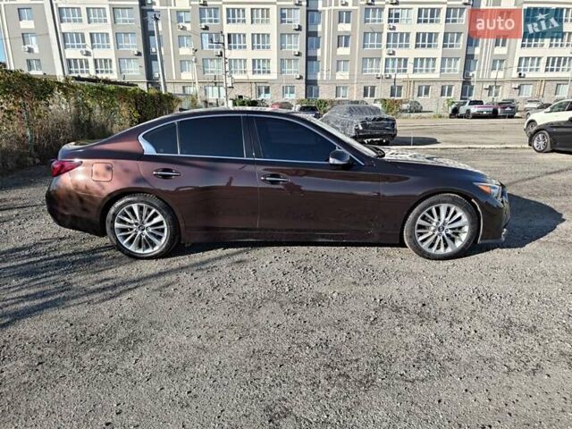 Коричневий Інфініті Q50, об'ємом двигуна 3 л та пробігом 76 тис. км за 17000 $, фото 1 на Automoto.ua