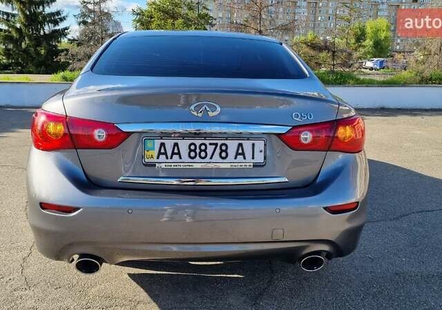 Серый Инфинити Q50, объемом двигателя 2.14 л и пробегом 84 тыс. км за 18500 $, фото 3 на Automoto.ua