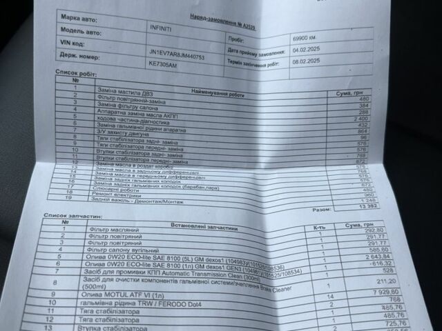 Сірий Інфініті Q50, об'ємом двигуна 3 л та пробігом 75 тис. км за 18500 $, фото 17 на Automoto.ua
