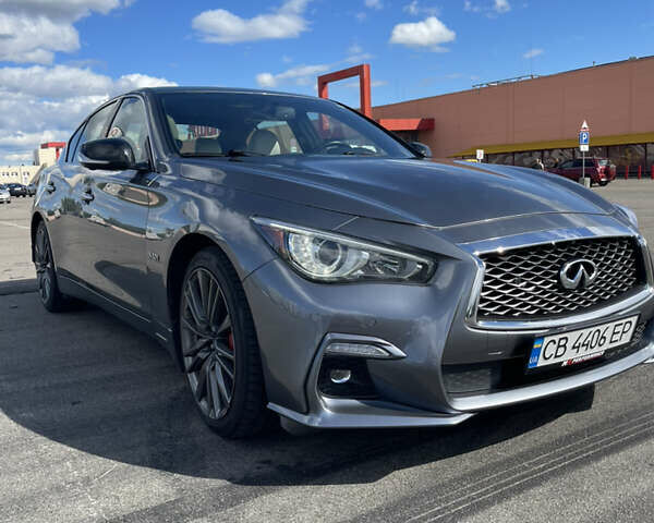 Серый Инфинити Q50, объемом двигателя 3 л и пробегом 170 тыс. км за 24000 $, фото 2 на Automoto.ua