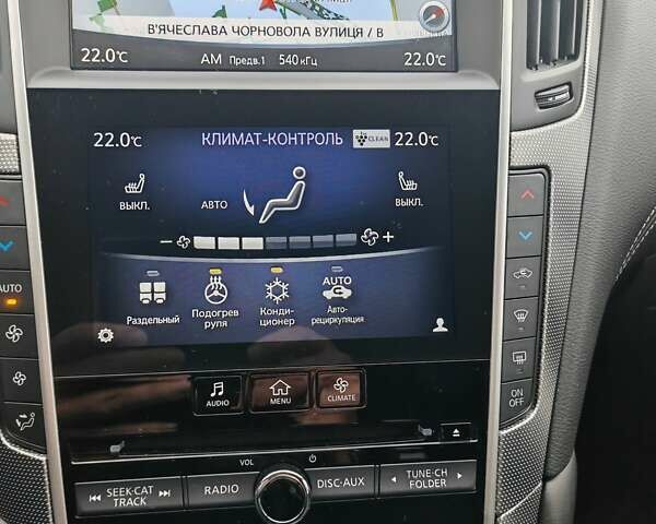 Серый Инфинити Q50, объемом двигателя 3 л и пробегом 55 тыс. км за 25000 $, фото 14 на Automoto.ua