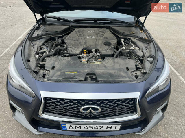 Синій Інфініті Q50, об'ємом двигуна 3 л та пробігом 56 тис. км за 22500 $, фото 69 на Automoto.ua