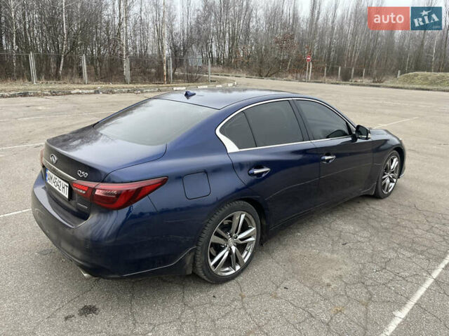Синій Інфініті Q50, об'ємом двигуна 3 л та пробігом 56 тис. км за 22500 $, фото 16 на Automoto.ua