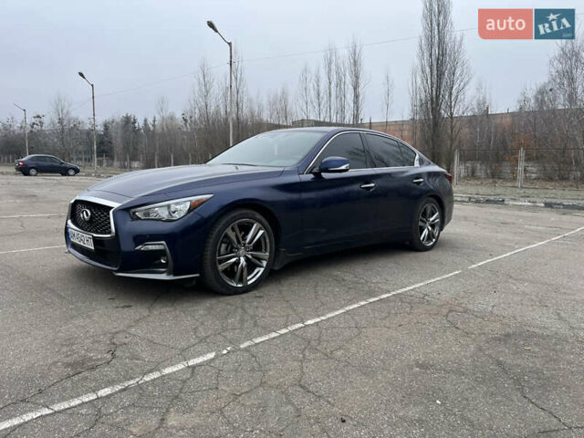 Синій Інфініті Q50, об'ємом двигуна 3 л та пробігом 56 тис. км за 22500 $, фото 4 на Automoto.ua