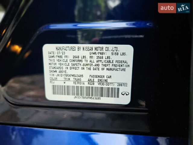 Синій Інфініті Q50, об'ємом двигуна 3 л та пробігом 18 тис. км за 24999 $, фото 9 на Automoto.ua
