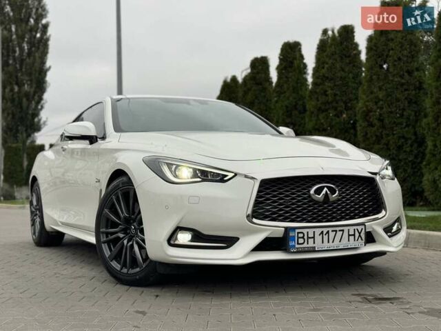 Белый Инфинити Q60, объемом двигателя 3 л и пробегом 85 тыс. км за 27500 $, фото 1 на Automoto.ua