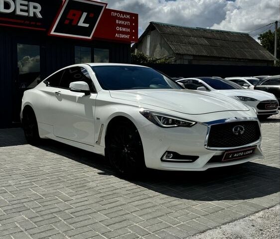 Белый Инфинити Q60, объемом двигателя 3 л и пробегом 35 тыс. км за 22700 $, фото 1 на Automoto.ua