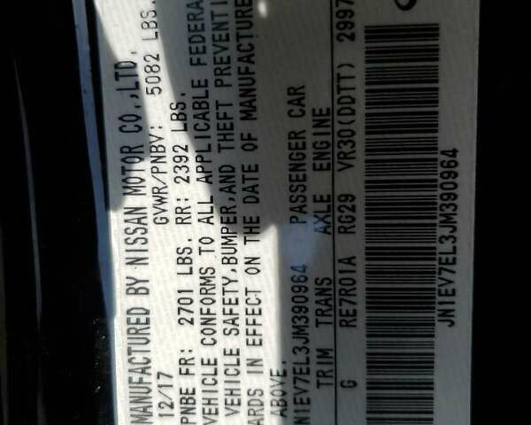 Черный Инфинити Q60, объемом двигателя 3 л и пробегом 140 тыс. км за 5100 $, фото 11 на Automoto.ua