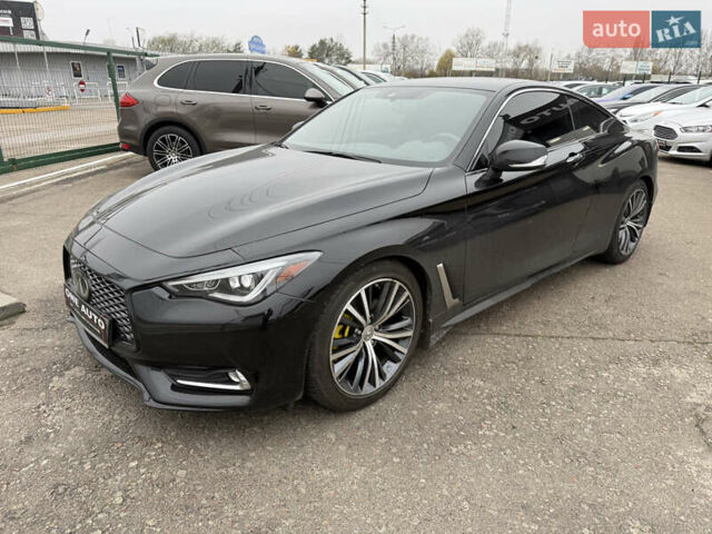 Черный Инфинити Q60, объемом двигателя 3 л и пробегом 78 тыс. км за 23490 $, фото 1 на Automoto.ua