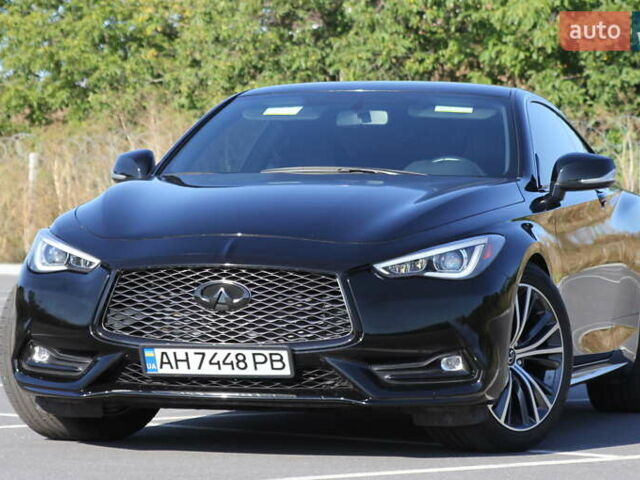 Черный Инфинити Q60, объемом двигателя 3 л и пробегом 64 тыс. км за 24999 $, фото 3 на Automoto.ua